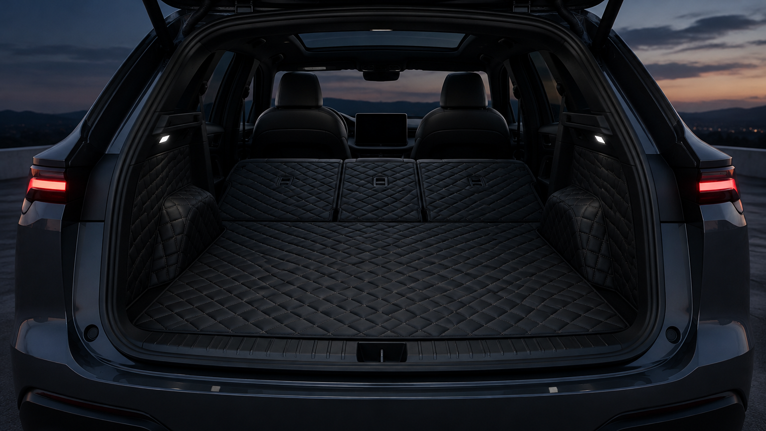 매트를 깐 SUV 트렁크